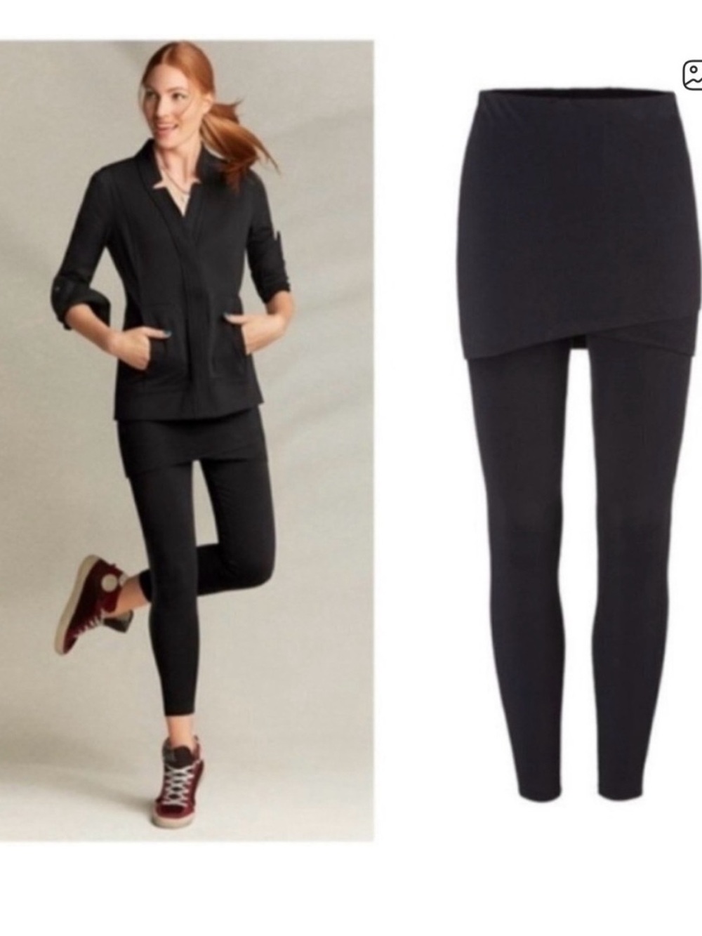 CAbi 5080 Black M’Legging Skirted Leggings X Small